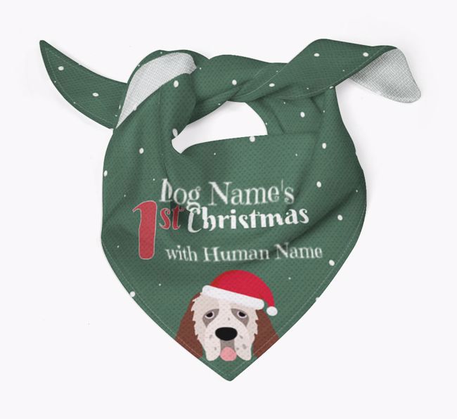 First Christmas Personalised Bandana with {breedFullName} Icon